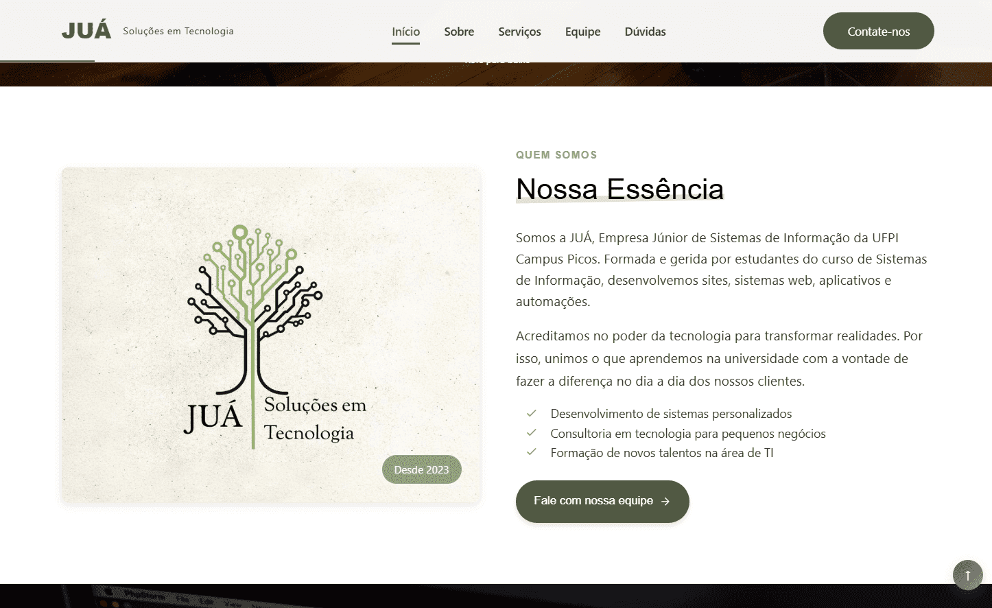 JUÁ Soluções - tela 2